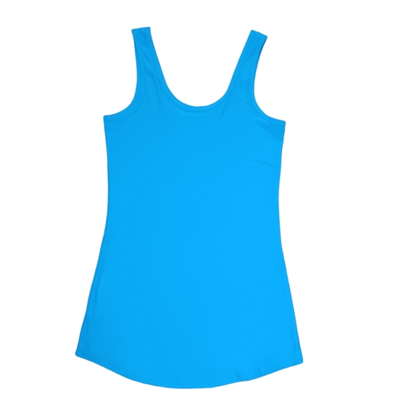 No Boundaries Scoop Tank Top  Sleeveless Women Neptune Blue Medium (7-9) - Picture 4 of 7